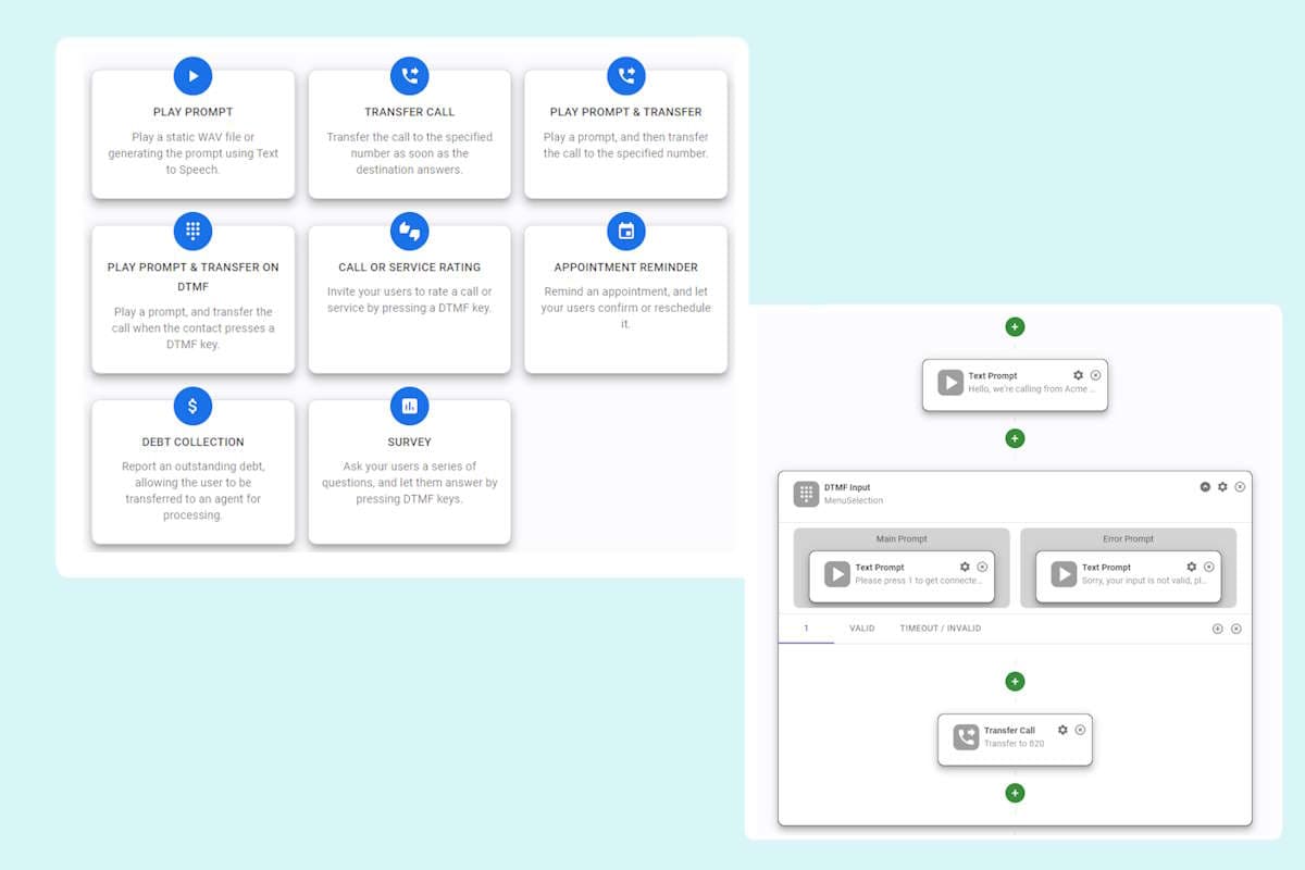 Easily define your call flows