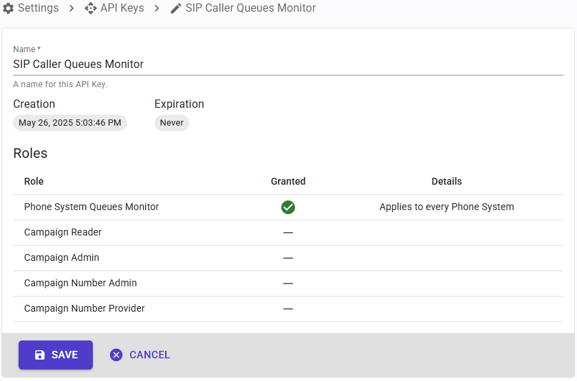 Editar API Key