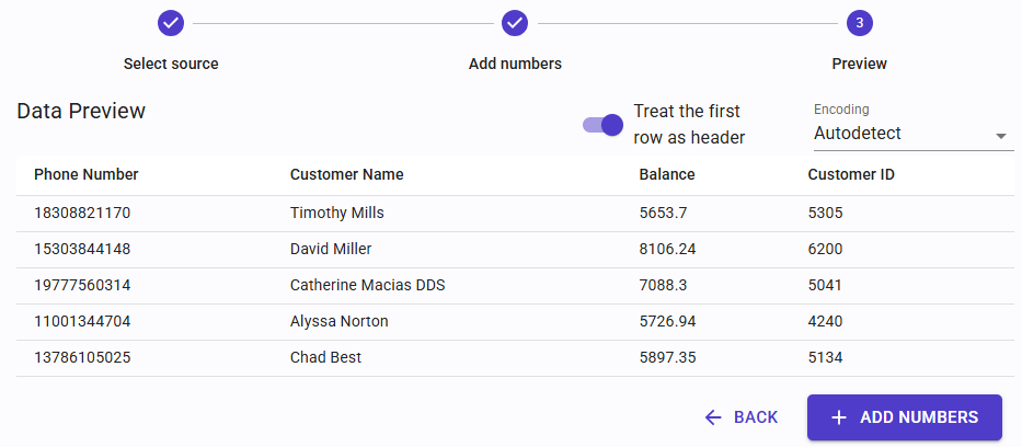 Add numbers data preview