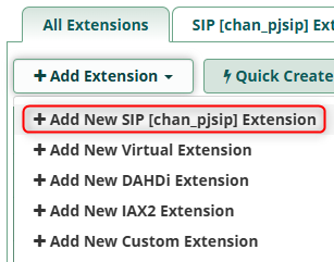 Agregar extension a FreePBX