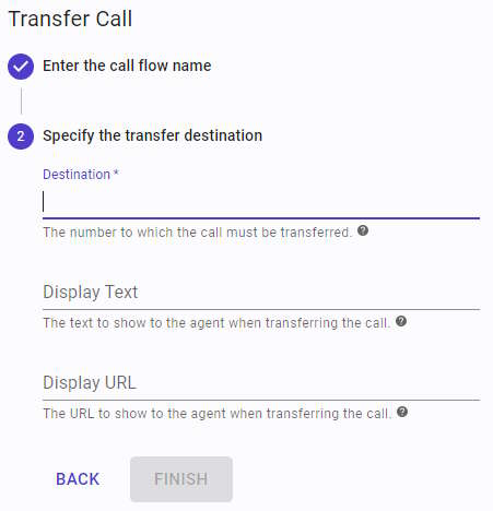 Specify the transfer destination
