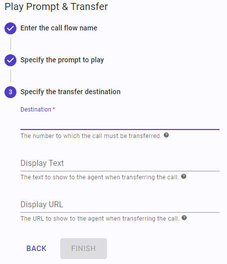 Specify the transfer destination