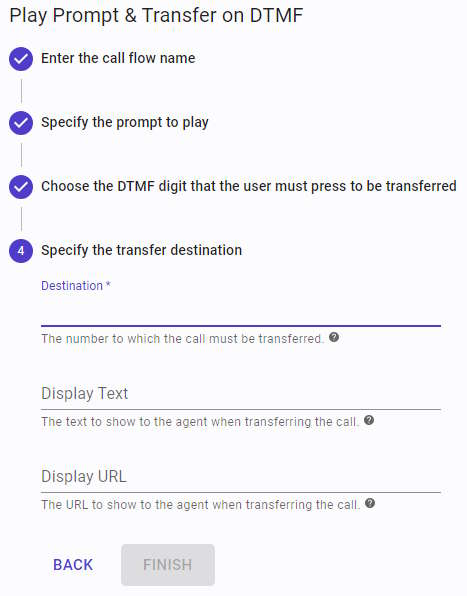 Specify the transfer destination