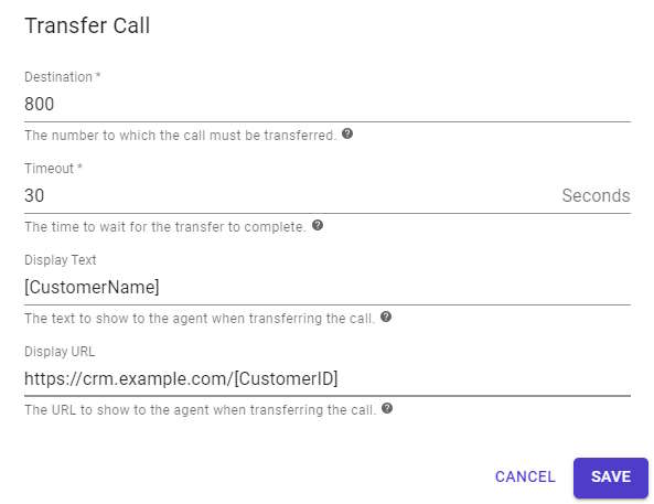 Transfer Call