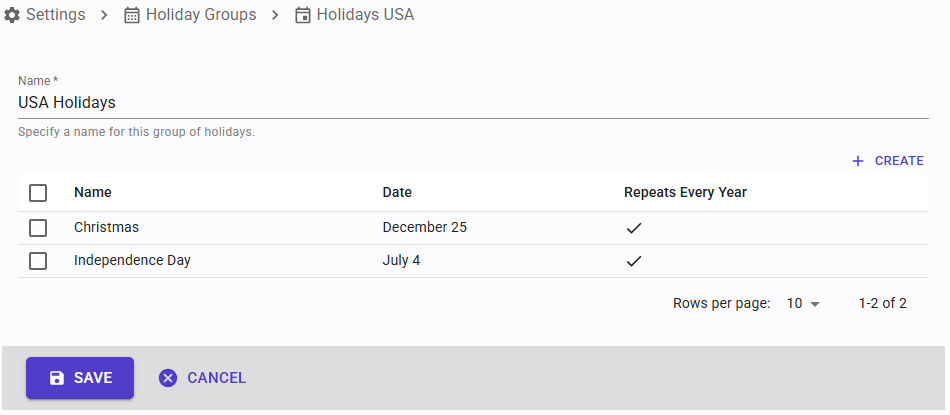 Create a Holiday Group