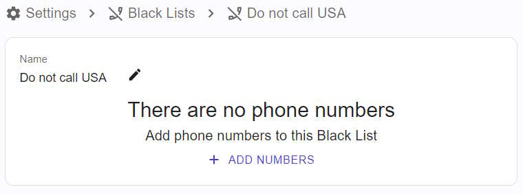 Create black list
