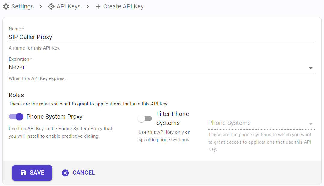 Create API Key